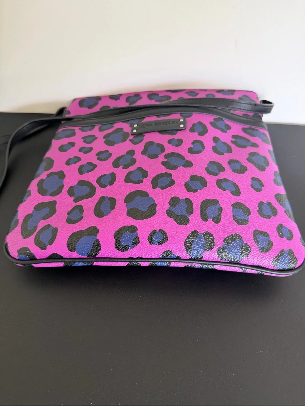 Vera Bradley Leopard Print Crossbody Bag Pink Blue Black